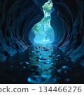 Mystical Cave Opening to Forest 134466276