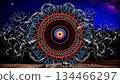 Colorful Mandala in Cosmic Landscape 134466297