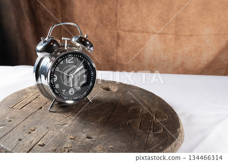 Retro Black Alarm Clock 134466314