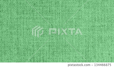 Seamless green woven jute fabric background texture 134466875