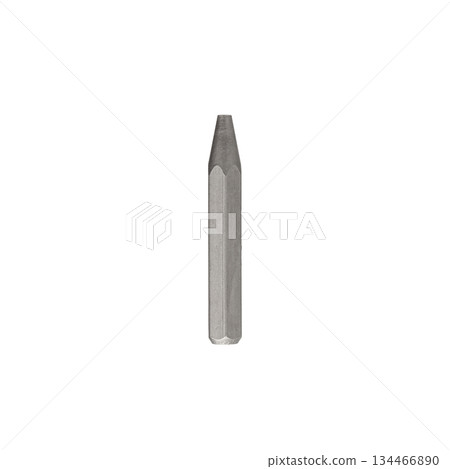 Iron bit for screwdriver and drill on Isolated on a white background Iron bit for screwdriver and drill on Isolated on a white background 134466890