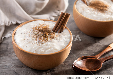 Creamy homemade Spanish custard served in a bowl Creamy homemade Spanish custard served in a bowl 134467061