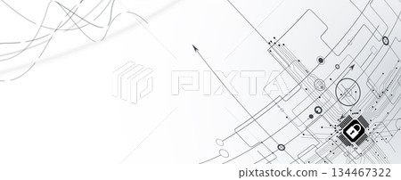 Future cyber technology web services for business and internet project. 134467322