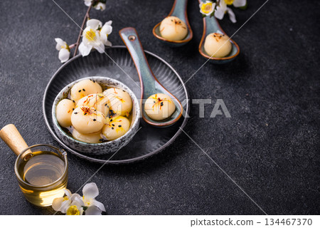 Tang yuan rice dumpling balls for Chinese lunar New year celebration Tang yuan rice dumpling balls for Chinese lunar New year celebration 134467370