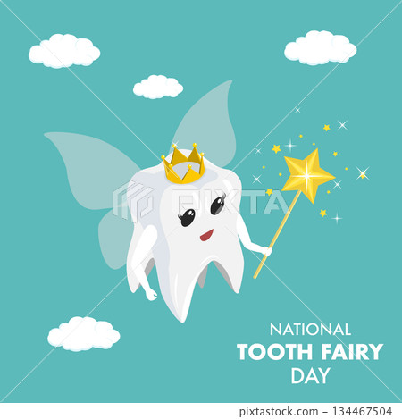 3D Isometric Flat Vector Illustration of Fairy Tooth Day, Event With Little Fairy-like Tooth 3D Isometric Flat Vector Illustration of Fairy Tooth Day, Event With Little Fairy-like Tooth 134467504
