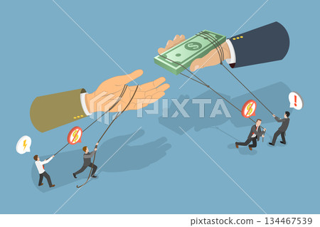 3D Isometric Flat Vector Illustration of Corruption And Bribery, Businessman Hands Engaged In Corrupt Activities Of Giving And Accepting Money Bribes 3D Isometric Flat Vector Illustration of Corruption And Bribery, Businessman Hands Engaged In Corrupt Activities Of Giving And Accepting Money Bribes 134467539