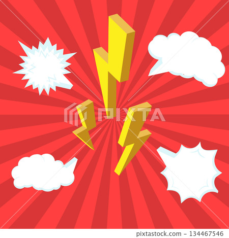 3D Isometric Flat Vector Illustration of Comic Flash, Comic-Inspired Pop Art Creations 3D Isometric Flat Vector Illustration of Comic Flash, Comic-Inspired Pop Art Creations 134467546