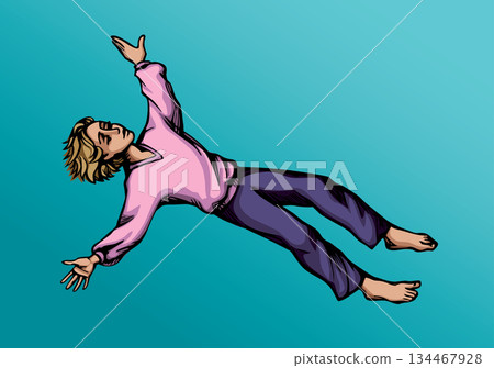 Vector drawing. A child drowning underwater Vector drawing. A child drowning underwater 134467928