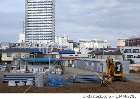 Construction site scenery 134469795