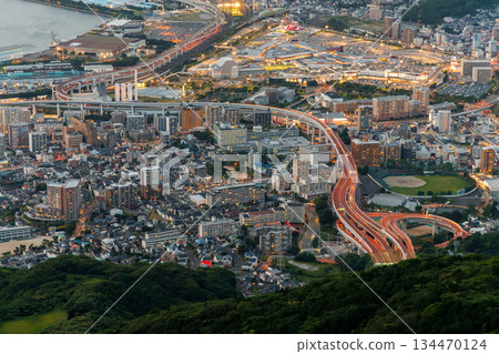 View after sunset from the summit of Mt. Sarakura 134470124