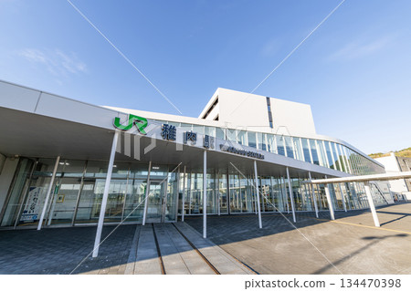Wakkanai City, Hokkaido Japan's northernmost station JR Wakkanai Station on a clear day 134470398