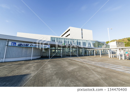 Wakkanai, Hokkaido - Japan's northernmost station, JR Wakkanai Station and Wakkanai Roadside Station on a clear day 134470400