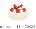 Christmas cake illustration 134470424