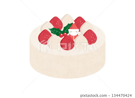Christmas cake illustration 134470424