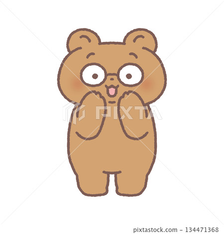 戴著眼鏡的可愛小熊 戴著眼鏡的可愛小熊 134471368