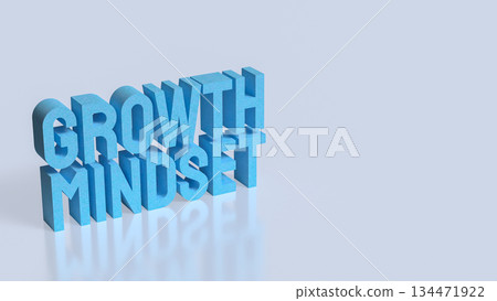Inspirational Growth Mindset Typography Concept 3d render. 134471922