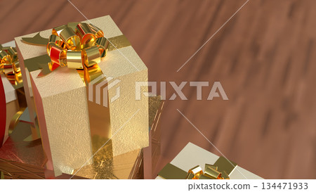 Luxury Holiday Gift Boxes in Festive Display 3d render. Luxury Holiday Gift Boxes in Festive Display 3d render. 134471933