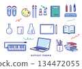 Icon illustration material for small items used in elementary school 134472055