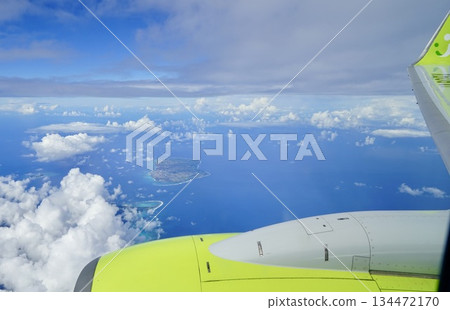 從宮崎機場起飛後不久看到的天空 134472170