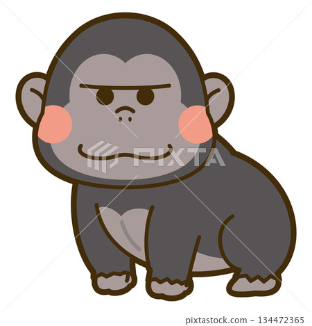 可愛的猩猩插圖 134472365