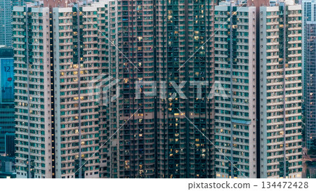 Geometric Building Block Pattern in Urban Architecture Nov 10 2025 134472428