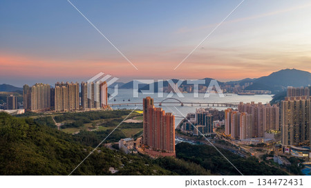 Twilight Glow Over Tseung Kwan O Waterfront Promenade Nov 10 2025 134472431