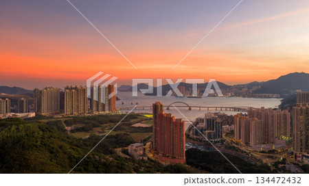 Twilight Glow Over Tseung Kwan O Waterfront Promenade Nov 10 2025 134472432