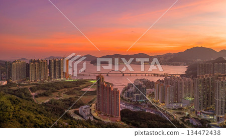 Twilight Glow Over Tseung Kwan O Waterfront Promenade Nov 10 2025 134472438