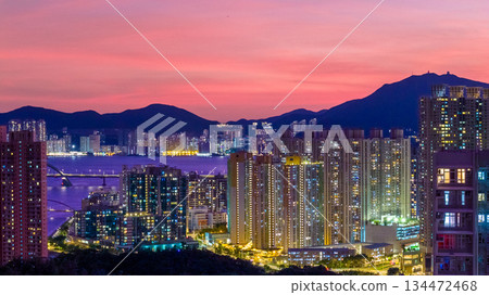Night Lights Over Tseung Kwan O City Block Nov 10 2025 134472468