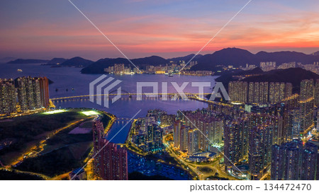 Twilight Glow Over Tseung Kwan O Waterfront Promenade Nov 10 2025 134472470