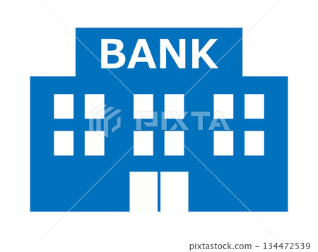 Bank silhouette (financial institution icon) 134472539