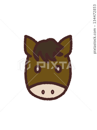 Horse illustration brown Horse illustration brown 134472853