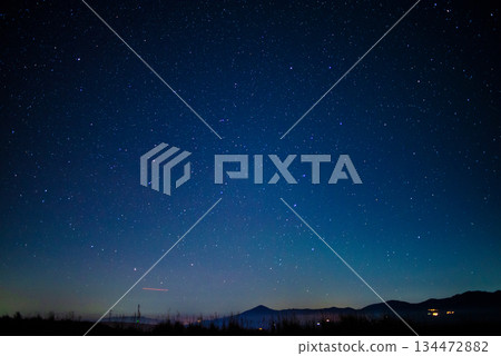 星空:北斗七星與北極星 星空:北斗七星與北極星 134472882