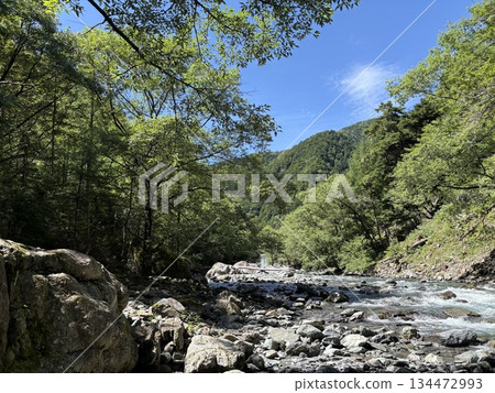 The flow of the Noro River, the source of the Southern Alps The flow of the Noro River, the source of the Southern Alps 134472993