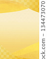 New Year's cards and celebrations Japanese pattern golden background 134473070