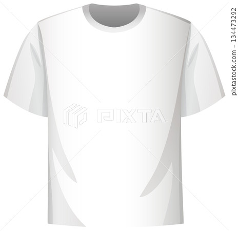 Plain White T-Shirt Vector Front View Illustration Plain White T-Shirt Vector Front View Illustration 134473292