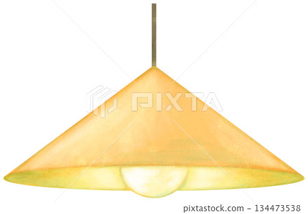 一個簡單的吊燈的插圖 134473538