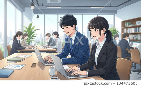 Business people working in the office Business people working in the office 134473603