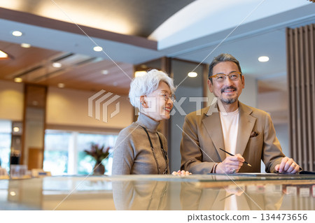 Senior couple traveling. Photo courtesy of Ito Ryokuyo. Senior couple traveling. Photo courtesy of Ito Ryokuyo. 134473656