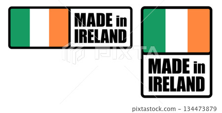 愛爾蘭製造標籤設計套裝 134473879