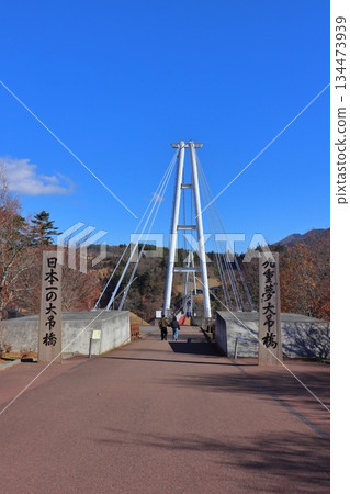 Japan's highest pedestrian bridge (Kokonoe "Yume" Suspension Bridge) Japan's highest pedestrian bridge (Kokonoe "Yume" Suspension Bridge) 134473939