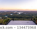 Shima City, Mie Prefecture: Evening view of Ago Bay from Yokoyama Observatory, where you can see the beautiful ria coastline 134473968