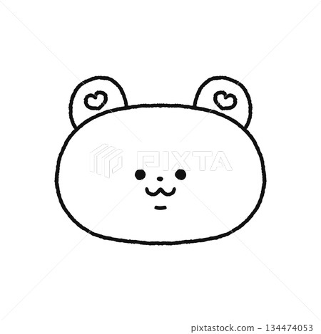 可愛的小熊線條畫 可愛的小熊線條畫 134474053