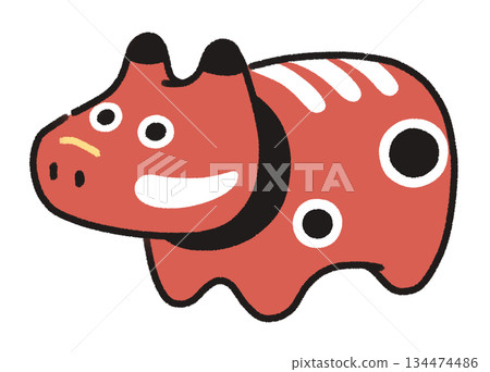 Illustration of cute red bee Illustration of cute red bee 134474486