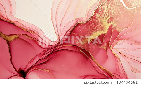 Luxurious watercolor background, alcohol ink art, 16:9 size, AI-generated material Luxurious watercolor background, alcohol ink art, 16:9 size, AI-generated material 134474561