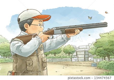 Concentrated Shot: The Basic Movement of Clay Shooting 134474567
