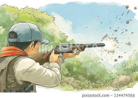 擊中－黏土靶破碎的那一刻 134474568