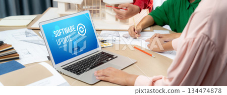 Software update on computer for brisk version of device software 134474878