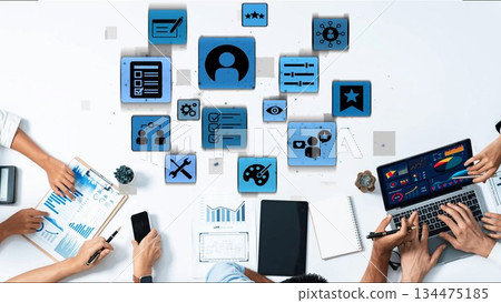 Personalization icons for customization user profile and experience Funnel 134475185