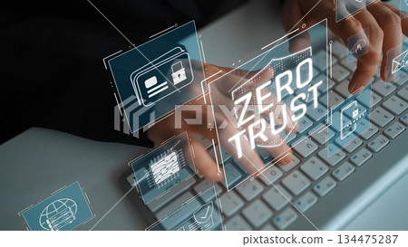 Zero trust cybersecurity model and data protection Marrow 134475287